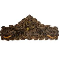 ราคา Thailucky แผ่นไม้แกะติดผนัง ไม้สักทองแกะสลัก ลายช้าง สีทอง ขนาด120cm ตกแต่งโรงแรม ร้านกาแฟ และบ้าน (22066652193)