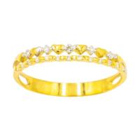 ราคา Happy Jewelry แหวนเพชรของแท้ ทองแท้ 9k 37 5 แหวนแถว สวยๆ เพชรกุหลาบ SI317 (12293905772)