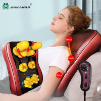 ราคา Jinkairui เครื่องนวดคอบ่าไหล่ การนวด เครื่องทำความร้อน เครื่องนวดหลังเอว 4 in1 การควบคุมด้วยมือ เบาะนวดตัว (21897049745)