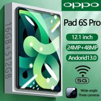 ราคา รับประกัน 1 ปี 2024 ใหม่ OPP0 Pad 6S Pro แท็บเล็ต 12 1 นิ้ว RAM16G ROM512G แท็บแล็ตของแท้ Tablet Wifi 4G 5G หน่วยประมวลผล 12 core หน้าจอ Android13 0 แท็บเล็ต Full HD แท็บเล็ตถูกๆ แทปแล็ตของแท้ ตราคาถ 