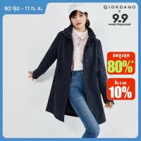 ราคา GIORDANO Women Jackets Detachable Hood Windbreakers Drawstring Collect Waist Zip Front Windproof Fashion Casual Jackets 05373724 (22155960942)