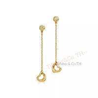 ราคา Tiffany Co Tiffany Elsa Peretti Diamond By The Yard Yellow Rose ต่างหูรูปหัวใจ (22421394962)