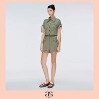 ราคา asv ss24 Jaycee Safari Shorts กางเกงผู้หญิง ขาสั้น เอวสูง แต่งพับกระเป๋าหน้าและกระดุมทอง แต่งรูดพับชายเข็มขัดบัคเคิล (21483803748)