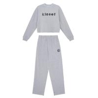 ราคา KLOSET Kiss Sweatshirt Set KK22 SET003 ชุดเซ็ท โลโก้ KLOSET เสื้อแขนยาว กางเกงขายาว เอวยางยืด (19062225986)