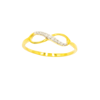 ราคา Happy Jewelry แหวน infinity ความหมายดีๆ ที่ไม่มีที่สิ้นสุด ทองแท้ 9k 37 5 เพชรกุหลาบ SI310 (17036256975)