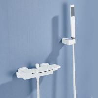 ราคา ก๊อกน้ำฝักบัวอ่างอาบน้ำสีดำก๊อกผสมน้ำเย็นก๊อกอ่างอาบน้ำก๊อกน้ำฝักบัวติดผนังแบบซ่อน (21938081514)