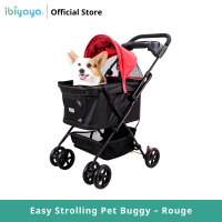 ราคา Ibiyaya Easy Strolling Pet Buggy Rouge รถเข็นสุนัข รับน้ำหนักได้ 20 Kg (9220871024)