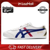 ราคา ONITSUKA TIGER MEXICO 66 สีขาว น้ำเงิน แดง รองเท้าผ้าใบหนังสไตล์ย้อนยุคคลาสสิกสำหรับผู้ชายและผู้หญิงและคู่รัก (22559867211)