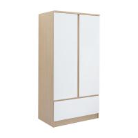 ราคา INDEX LIVING MALL ตู้เสื้อผ้า 2 บาน พร้อมลิ้นชัก รุ่นฟาส ขนาด 90 ซม สีธรรมชาติ ขาว (22282426772)