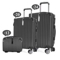 ราคา Bag BKK กระเป๋าเดินทางไฟเบอร์ ABS กระเป๋าล้อลาก คุณภาพดี ขนาด 20 นิ้ว 4 ล้อคู่ หมุนรอบ 360 ใส่เสื้อผ้า รหัสล็อค 3 หลัก รุ่น ABS168 20 (21604259472)