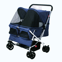 ราคา Tongba รถเข็นสัตว์เลี้ยง รถเข็นสุนัข แมว แบบ2ที่นั่ง รับน้ำหนักได้ 30กก รหัส SP04 (22372539079)