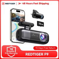 ราคา REDTIGER กล้องติดรถยนต์4K กล้อง WiFi GPS ติดด้านหน้าและด้านหลัง32การ์ด GB SD (22572492756)