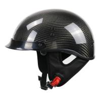 ราคา COD Cross border carbon fiber helmet half retro locomotive spring and autumn men women with endoscope (18780199095)