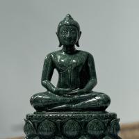 ราคา พระพุทธรูป แกะสลัก พระแก้วมรกต ปางนั่งขัดสมาธิ หินเขียวอินเดีย หน้าตัก 5 นิ้ว พร้อมฐาน กรีบดอกบัว สูงรวมฐาน 9 นิ้ว (22383102166)