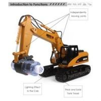 ราคา รถบังคับ แม็คโครหัวคีบไม้ Huina 1570 Alloy Excavator Grabbing Machine หัวคีบเหล็ก 1 14 16CH 2 4Ghz (22092190724)
