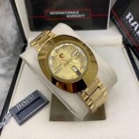 ราคา นาฬิกา ราโด้ระบบออโตเมติก รุ่น เดียสตาร์ หน้าปัดสีทอง gold dial diamond 38 mm men s Watch รับประกันภาพถ่ายจากสินค้าจริง (22122792414)