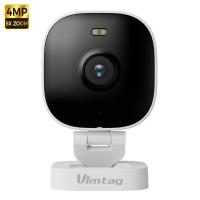 ราคา VIMTAG กล้องจิ๋ว WIFI เสียง2ทาง4MP HD การมองเห็นได้ในเวลากลางคืนสีเต็มรูปแบบการตรวจจับมนุษย์ เสียง IP66กล้องกันน้ำกลางแจ้งซีซีทีวี IP ทำงานร่วมกับ Alexa รองรับการติดตั้งการ์ด SD (22201173122)