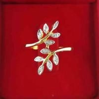 ราคา แหวนทองแท้เพชรทองแท้ใบมะกอกเกี่ยวทรัพย์ (6724934814)