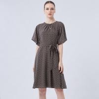 ราคา ESPADA เดรสทรงแฟลร์ลายเลขาคณิต ผู้หญิง สีดำ Geometric Print Fit and Flare Dress 01078 (22556157205)
