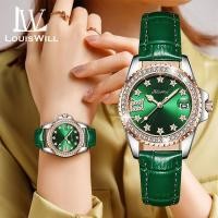 ราคา LouisWill นาฬิกา ผู้หญิง นาฬิกาผู้หญิงนาฬิกาข้อมือย้อนยุคแนวแฟชั่น PU นาฬิกาควอตซ์นาฬิกาบางเฉียบ3ATM ดาวนาฬิกาข้อมือประดับเพชรกันน้ำนาฬิกาข้อมือธุรกิจพร้อมมือเรืองแสง นาฬิกาผู้หญิง กันน้ำ นาฬิกาข้อมือ