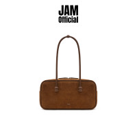 ราคา JAM MUVA Midi Boston Suede กระเป๋าสะพายข้าง หนังกลับ ทรงบอสตัน (22667435113)