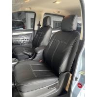 ราคา หุ้มเบาะสวมทับตรงรุ่น isuzu d max 2012 2019 4 ประตู ลาย เรียบ สี ดำด้ายขาว หุ้มเบาะพีพีออโต้ (21355788697)