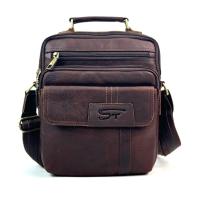 ราคา Chinatown Leatherกระเป๋าผู้ชาย สะพายข้าง หนังวัวแท้ หูจับ ซิปคู่ ฝาหน้า สีน้ำตาลแทน ขนาด ipad2 3 (17587708549)