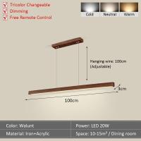 ราคา ลดแสงระยะไกล ไฟ LED ที่ห้อยไฟทรงสี่เหลี่ยมมุมฉากทรงสี่เหลี่ยมขนาด100ซม สำหรับห้องบาร์หลอดไฟแขวนโคมไฟเกาะห้องครัวดีไซน์ทันสมัยโคมไฟเพดานโคมระย้า (21204487762)