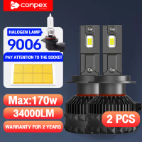 ราคา CONPEX K80 ไฟหน้ารถยนต์ LED 170W 34000LM Car headlights led IP68 กันน้ำ เสียบปลั๊กและเล่น หลอดไฟหน้ารถยนต์ หลอดไฟหน้า led h4 9005 9006 9007 9012 H1 H3 H4 H7 H11 H13 ไฟหน้ารถยนต์ led หลอดไฟหน้ารถ led h