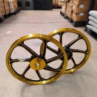 ราคา ล้อเเม็ก ดรั้มหน้า ดรั้มหลัง เวฟ100 Wave100 ดรีมซุปเปอร์คัฟ ขอบ17นิ้ว 6ก้าน คู่หน้า หลัง พร้อมลูกปืน ขายเป็นคู่ (20918385617)