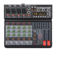 ราคา BOMGE RV6 ปรับแต่งเสียง 6ช่อง สเตอริโอมิกเซอร์ เอฟเฟกแท้ เครื่องผสมเสียงแบบมืออาชีพพร้อมเครื่องผสมบลูทู ธ เหมาะสำหรับ KTV Bluetooth USB EQ 16dsp EQ 7 แบนด์ (21227699987)