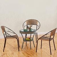 ราคา ชุดโต๊ะหวาย เก้าอี้หวาย ชุดโต๊ะสนาม ชุดโต๊ะกลางแจ้ง ชุดโต๊ะเก้าอี้หวายเทียม วินเทจ แข็งแรง ทนแดด ทนฝน เก้าอี้นั่งในสวนสวยๆ (12457188174)