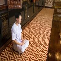 ราคา เสื่อวัดแบรนด์ถวาย ยาว 10 เมตร สีกรัก ลายข้าวหลามตัด เสื่อวัดพรีเมี่ยม (10751395118)