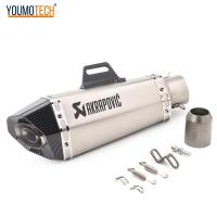 ราคา 38 51 มม ท่อไอเสียรถจักรยานยนต์ท่อไอเสียท่อ Akrapovic Canister ท่อ Universal สำหรับ Honda Kawasaki Yamaha KTM Aprilia Benelli Bajaj Suzuki Ducati Modenas ฯลฯ (11897827563)