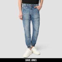 ราคา DAVIE JONES กางเกงจ็อกเกอร์ ยีนส์ Skinny Fit Denim Joggers GP0148 สีกรม ดำ (21406038662)