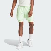 ราคา adidas Tennis Tennis HEAT RDY Shorts and Inner Shorts Set Men Green IL7380 (22440368930)