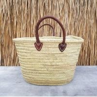 ราคา BAANSTRAW ตะกร้าหวายโมร็อกโก หูหิ้วหนังแท้ Wicker Moroccan Basket Genuine Leather Handles Handmade Beach Towel Bag and Traveling Basket (17342675475)