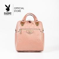 ราคา Playboy รุ่นFarah Womens backpacks กระเป๋าเป้ผู้หญิง รหัส ST B243PB572 ดีไซน์เย็บนวมปั้มลายโลโก้ มีหูจับ มี 2 สี สีชมพูและสีดำ (22461239658)