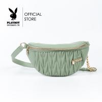 ราคา Playboy Jazzy Chest Bag กระเป๋าคาดอกคาดเอวผู้หญิง รุ่นST BS243PB110 ดีไซน์สกรีนโลโก้ มี 2 สี สีดำและสีเขียว (22567247636)