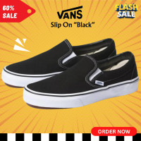 ราคา Vans slip on black รองเท้าผ้าใบแวนส์ สลิปออน สีดำ (21473049160)