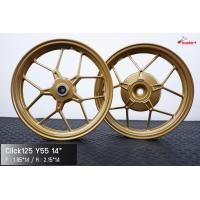 ราคา ล้อแม๊กรถมอเตอร์ไซค์ ล้อแม๊ก ล้อแม๊กคลิก พีซีเอ็ก CLICK 125 PCX รุ่น Y55 ขอบ 14 ล้อหน้า F 1 85 นิ้วล้อหลัง R 2 15 1คู่ (21120221690)