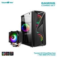 ราคา เซ็ตคอมโบ เคสเกมมิ่ง Tsunami Galaxy G15 with Dual Ring พร้อม ซีพียูคูลเลอร์ TSS 8000 รับประกันสินค้า 2 ปี (12804888088)