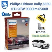 ราคา Philips หลอดไฟหน้า รถยนต์ Ultinon Rally 3550 LED 50W 9000lm Honda Mobilio RS แถมฟรี LED T10 แท้ 100 รับประกัน 1 ปี (21557882177)