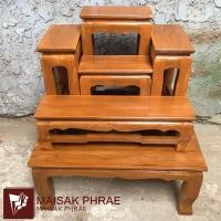 ราคา MAISAKPHRAE โต๊ะหมู่บูชา โต๊ะหมู่บูชาพระ งานไม้สัก หมู่ 5 หน้า 5 ขนาด กว้าง 50ซม ยาว 58 ซม สูง 69 ซม (17506565248)