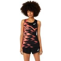 ราคา ASICS WOMEN LIGHT GRAPHIC SINGLET WOMEN CPS ผู้หญิง เสื้อกล้าม ของแท้ PERFORMANCE BLACK SUNRISE RED (22294624855)