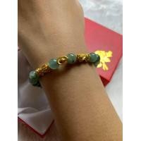 ราคา กำไลหินหยกพม่าปี่เซียะคู่ กิมตุ้ง ทองแท้ 99 99 น้ำหนัก 0 70G มีใบรับบประกัน ปลุกเสกแล้วจากฮ่องกง (601748202)