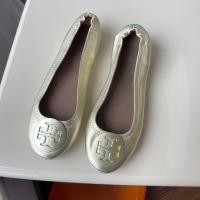 ราคา Tory burch TB womens sheepskin dance shoes casual shoes Ballet Flats (16939932748)