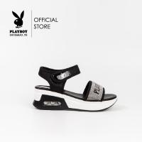 ราคา Playboy รองเท้าแตะรัดส้นผู้หญิง ลิขสิทธิ์แท้ รุ่น ST H243C1174 ดีไซน์แตะสปอร์ตหน้าเพชรสกรีนโลโก้ มี 2 สี สีขาวและสีดำ (22582475285)