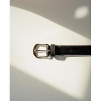 ราคา Belt Pebble Grain Silver Skeleton Black Calf (22334074393)