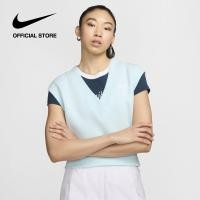 ราคา Nike Womens Phoenix Fleece Vneck Tee Glacier Blue ไนกี้ เสื้อเอวลอยแขนกุดคอวีทรงหลวมผู้หญิง สีฟ้า (22464132628)